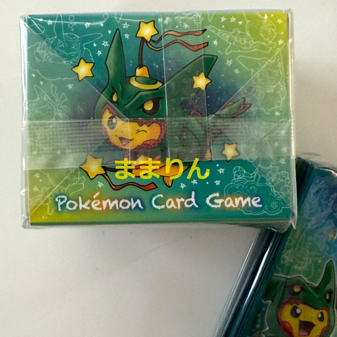 ポケカ デッキシールド＆デッキケース＆BOX レックウザポンチョを着た