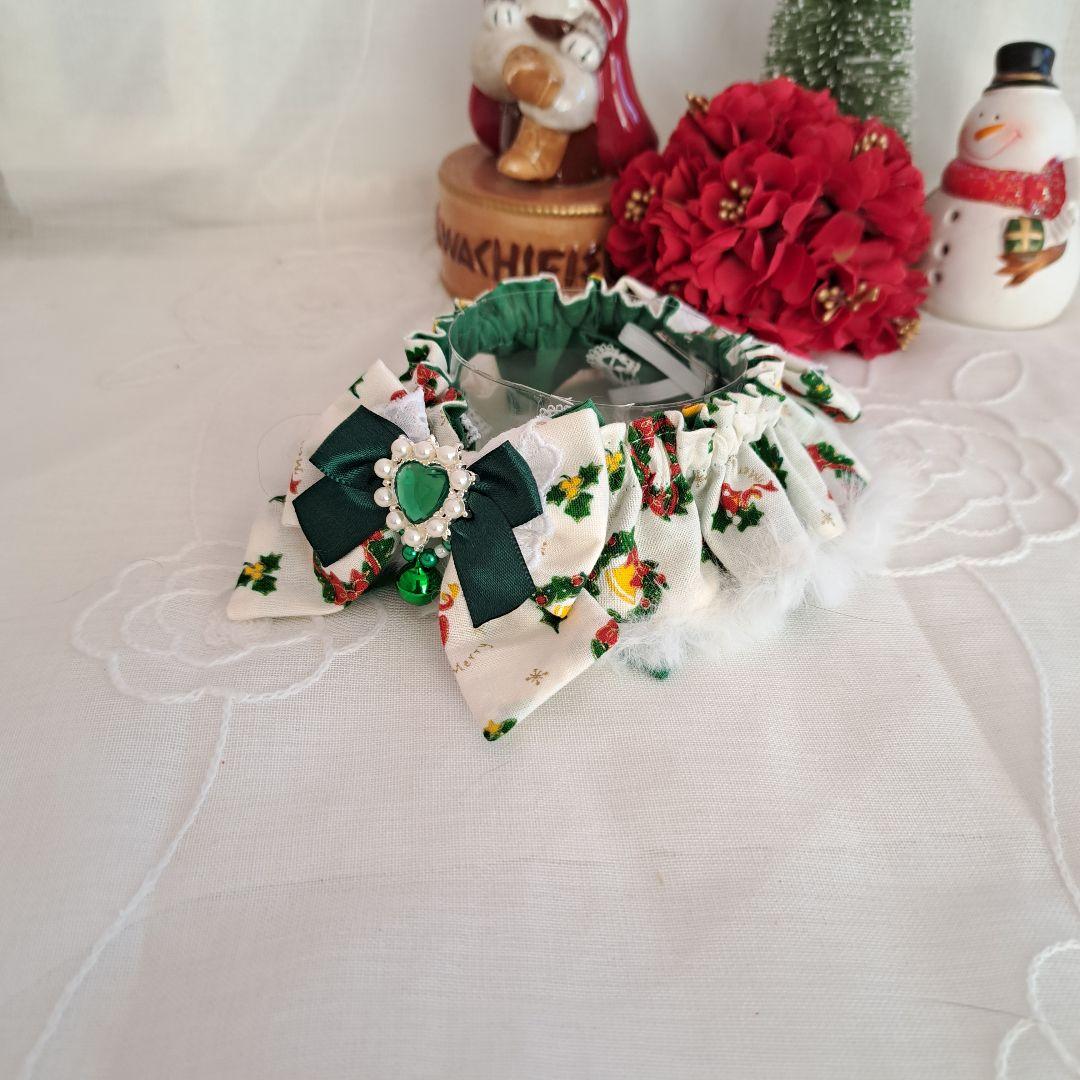 クリスマス短毛ファーシュシュ(オーナメント)わんちゃん猫ちゃん用 短