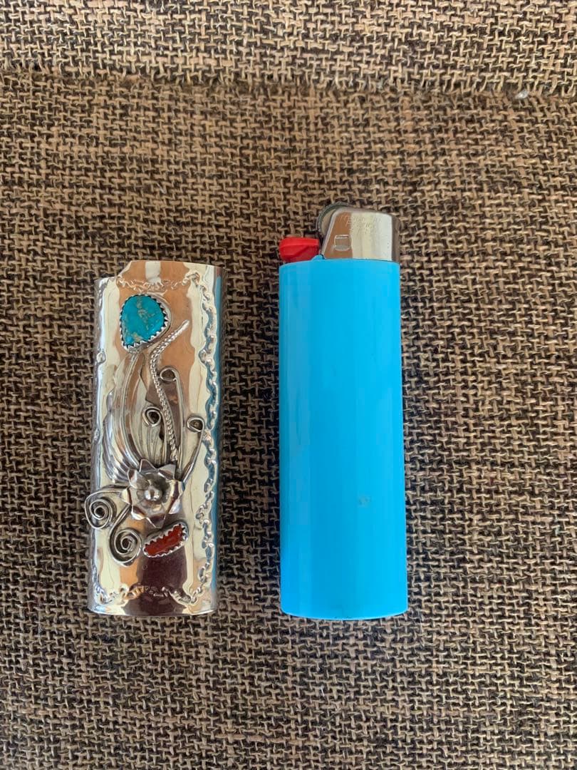 ナバホ族 Navajo ライターケース インディアンジュエリー シルバー