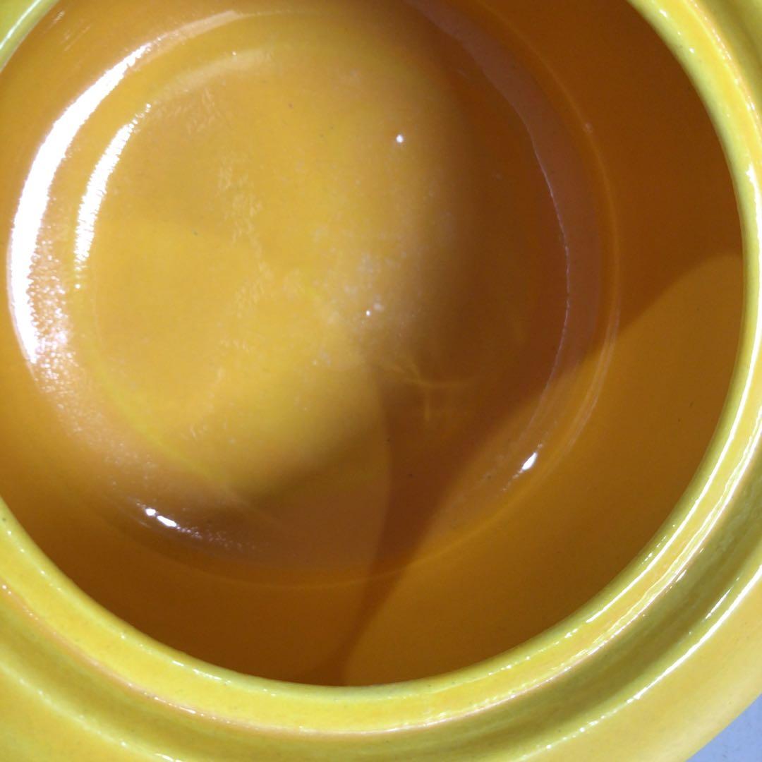 P298 香炉 『在銘』『黄交趾』『唐草文』『三ツ足香炉』 木箱 茶道具