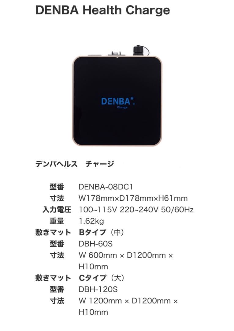 新品未使用】DENBA Charge (デンバヘルス) ※保証書＆防水カバー付