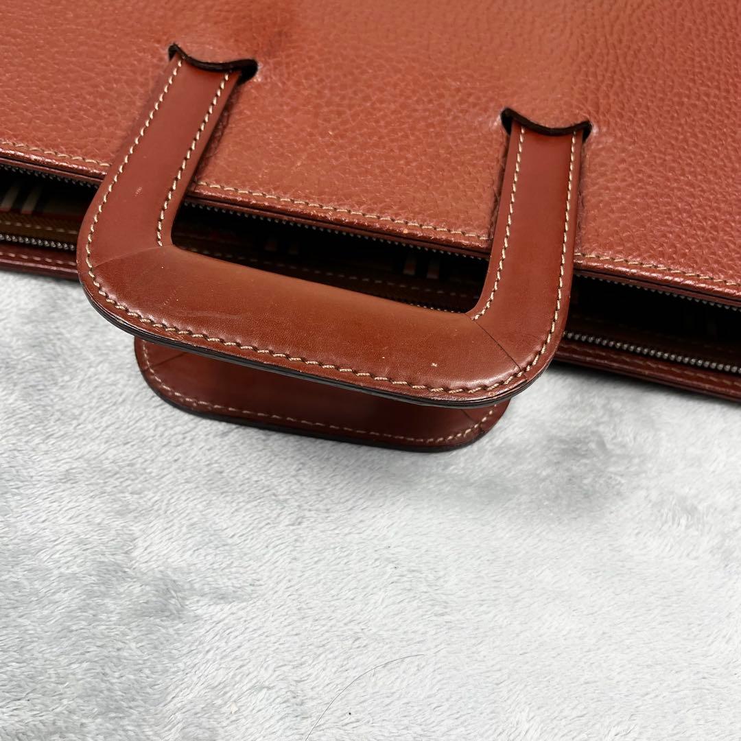 Burberry バーバリー ビジネスバッグ ブラウン レザー A4