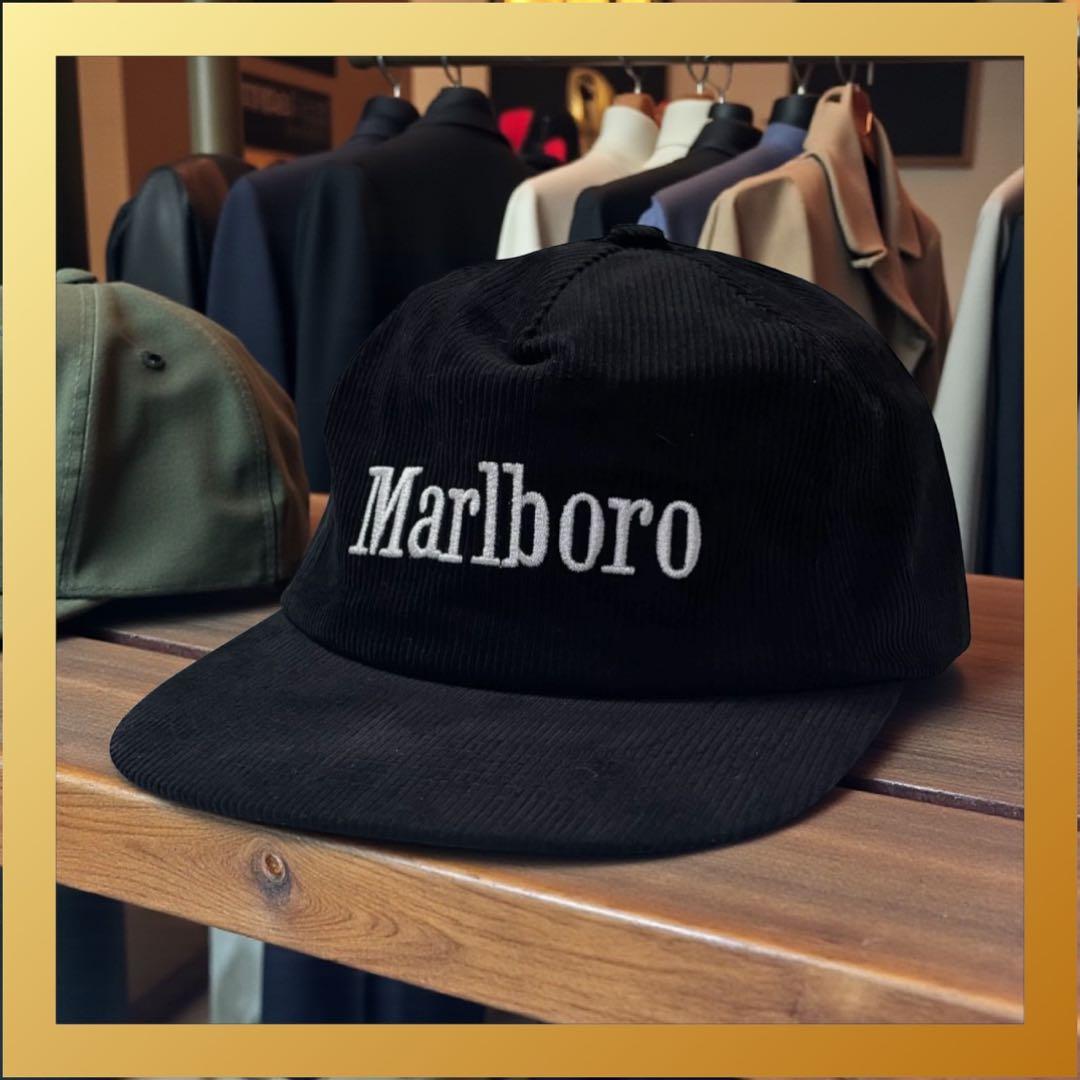Marlboro Black Corduroy Cap コーデュロイ キャップ - メルカリ