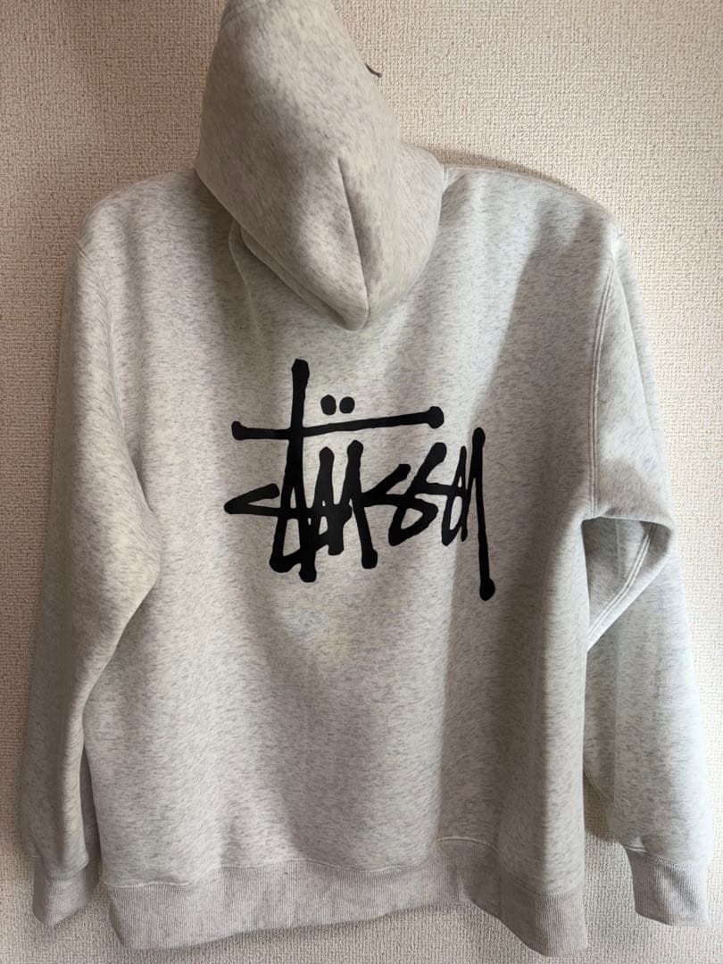 Stussy グレー パーカー フード付き　Lサイズ