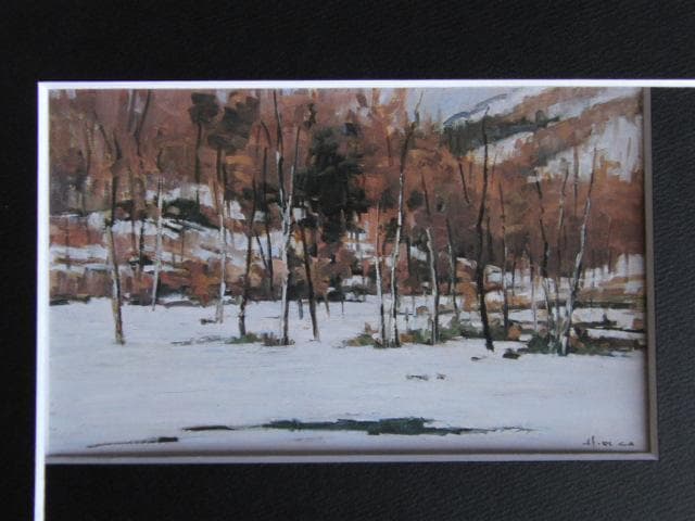 岡宏、なごり雪やむ、希少な画集より、新品高級額・額装付、状態良好