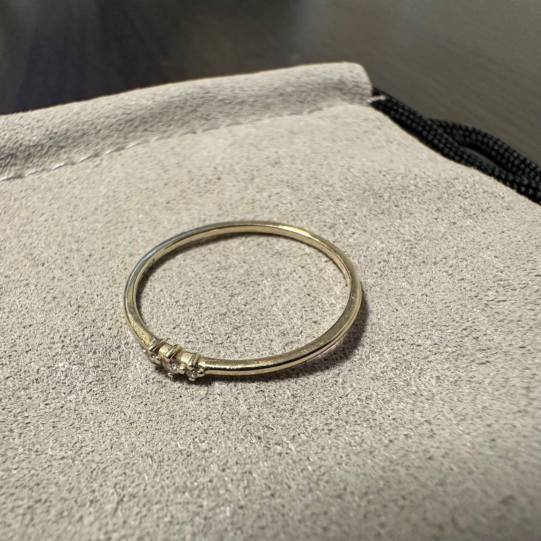 joueteダイヤモンド3石10金13号カラーはイエローゴールドの指輪