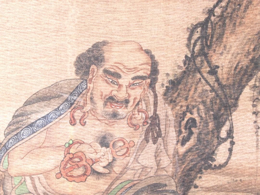 中国 唐時代 呉道子掛け軸 骨董品 肉筆保証 AK1104C11-3