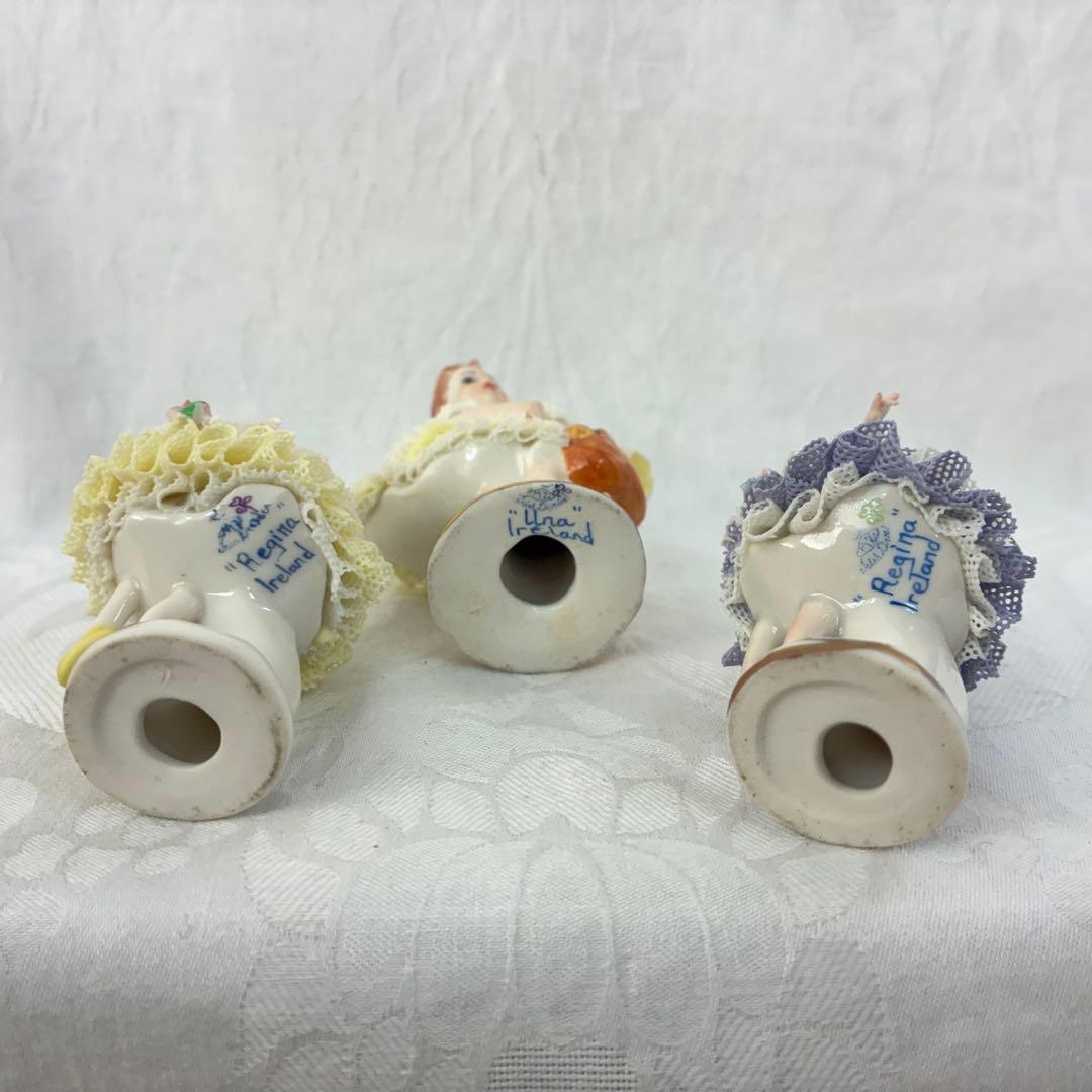 アイリッシュドレスデン レース陶器人形 \"Regina\"\"LLna\"3体セット②