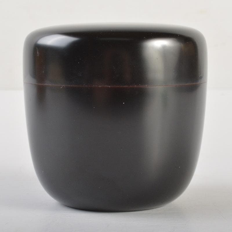 茶道具　廣鳳作　真塗　黒漆　大棗　共箱　V　6658