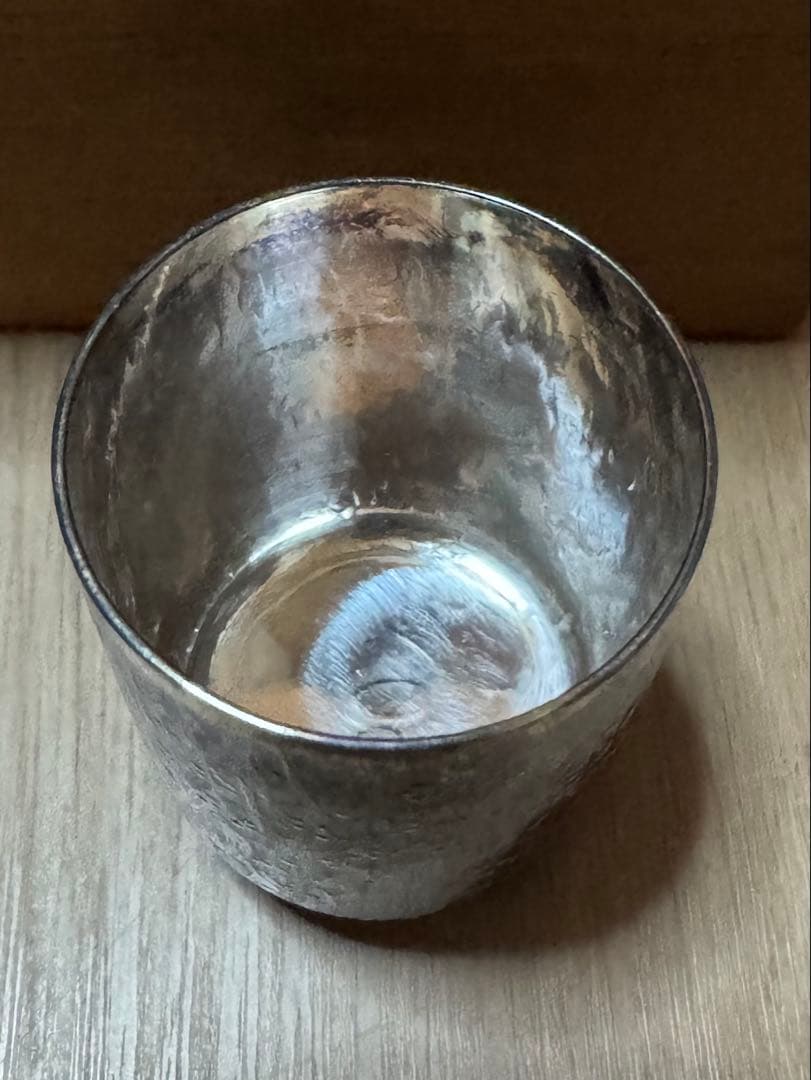 銀製 湯器 お猪口 木箱付き 夫婦湯呑み シルバー アンティーク - メルカリ