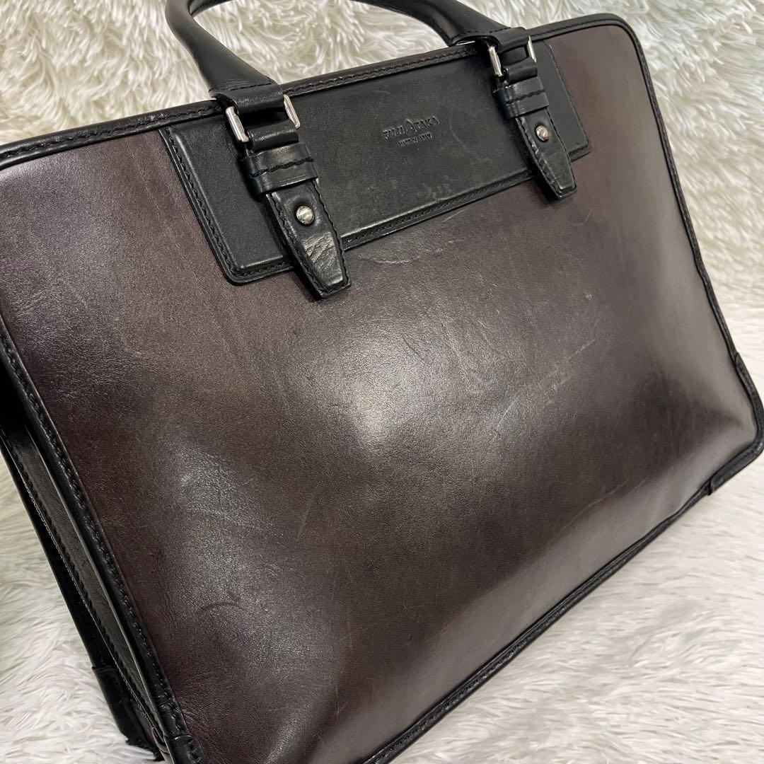フジタカ レザー ビジネスバッグ メンズ ブリーフケース 百貨店取り扱い商品