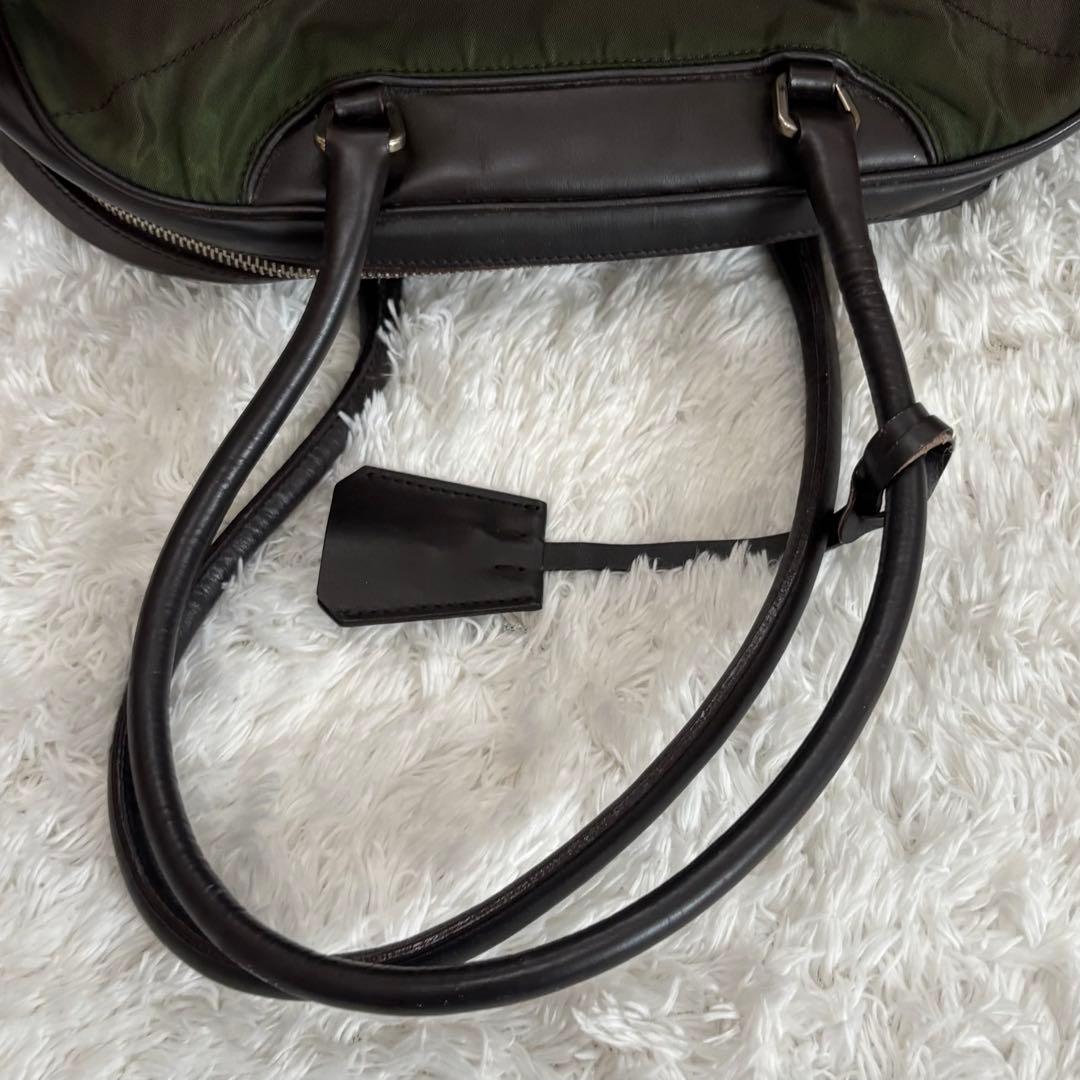 PRADA プラダ ミニボストンバッグ ボーリング 南京錠 ダークグリーン