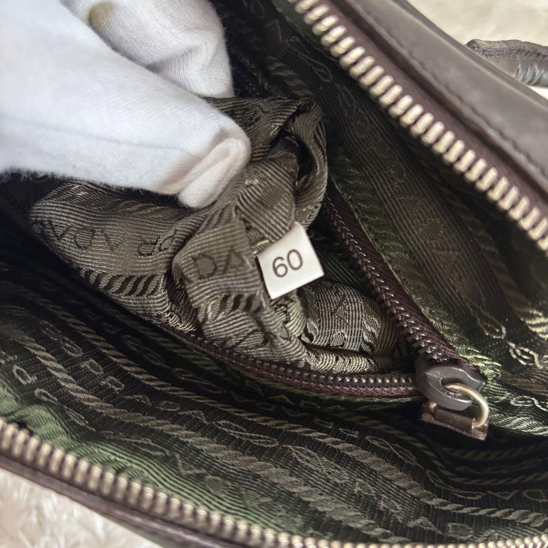 PRADA プラダ ミニボストンバッグ ボーリング 南京錠 ダークグリーン