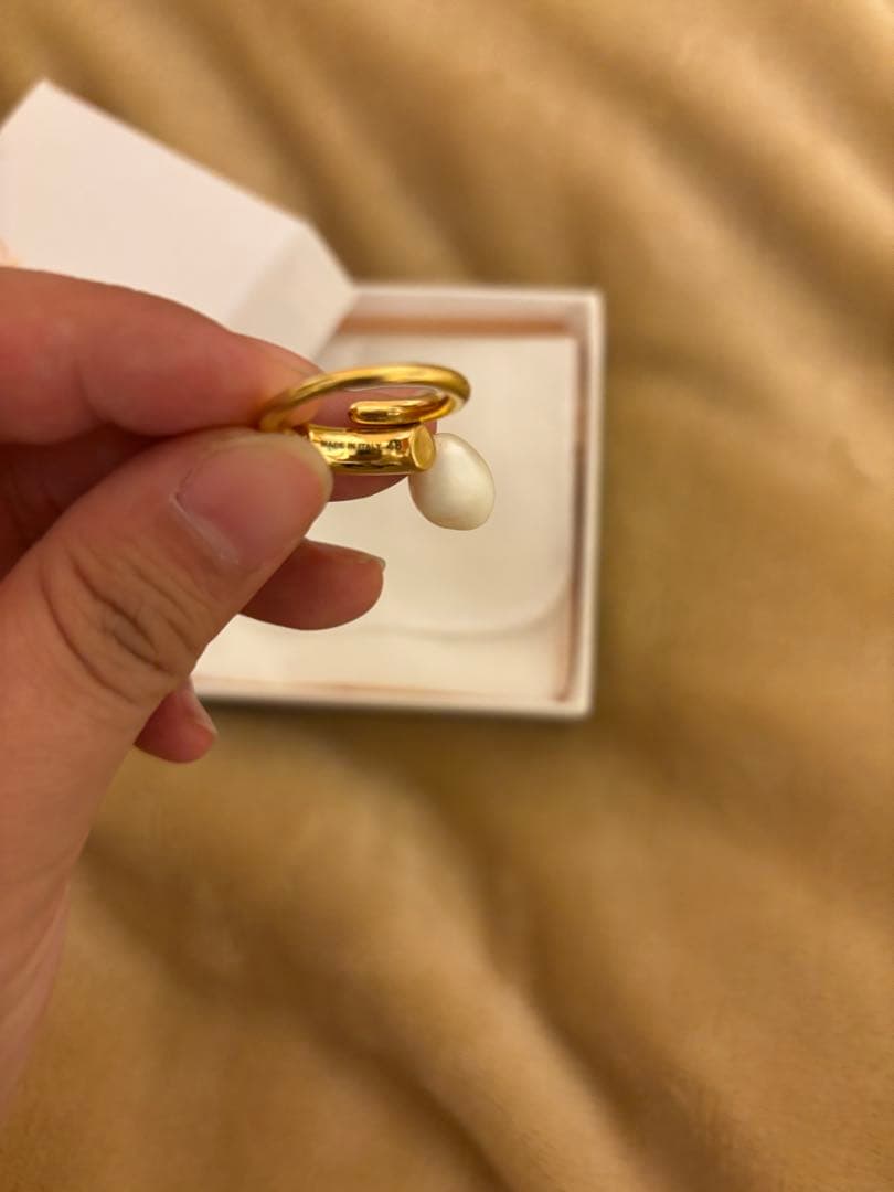 Chloé クロエ darcey パールリング 7号 ゴールド