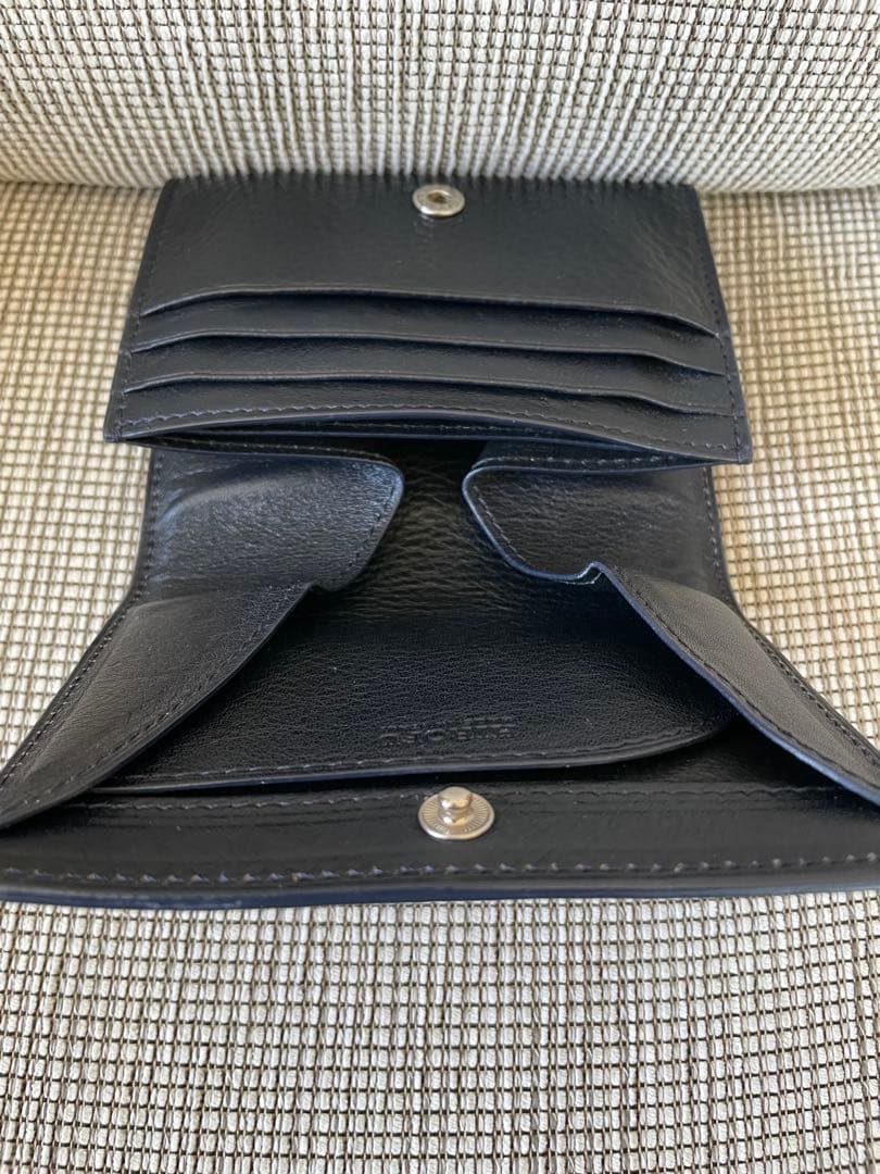 最終再お値下げ中！ HIROFU レザー製 二つ折り財布 ネイビー