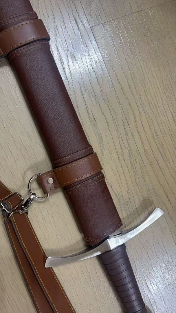 片手用西洋剣 茶色 全長 100cm 刃長 80cm 十字軍剣模造 武具 日本刀