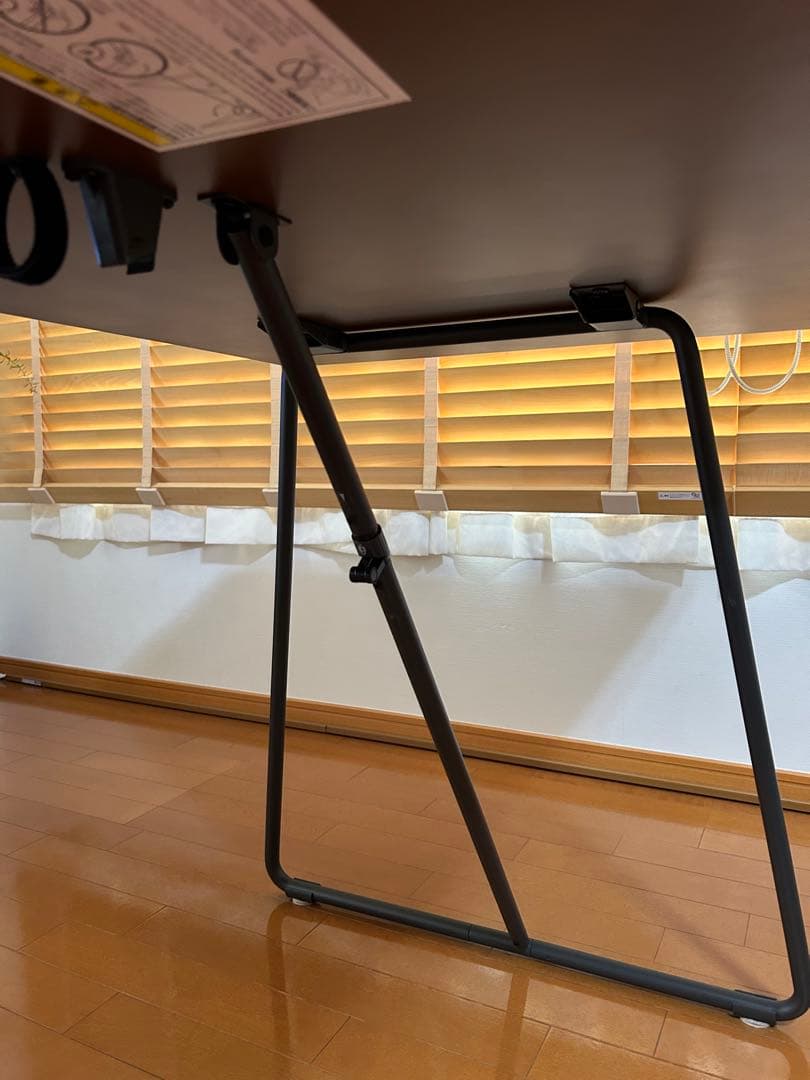 【美品】無印良品◎木製折りたたみテーブル オーク材突板　幅１６０ｃｍ