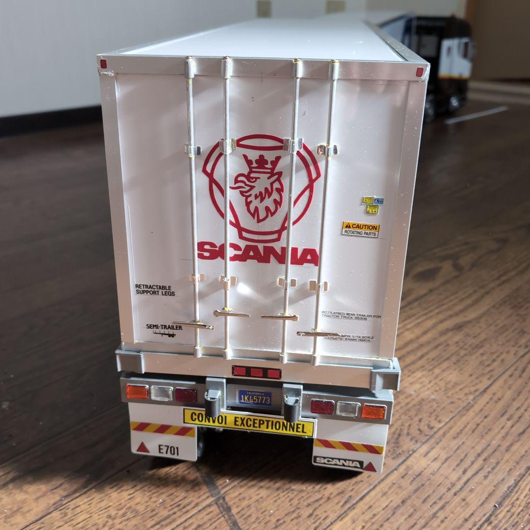 タミヤスカニア ダブルス大型トレーラー LEDキャブサスとリーフサス