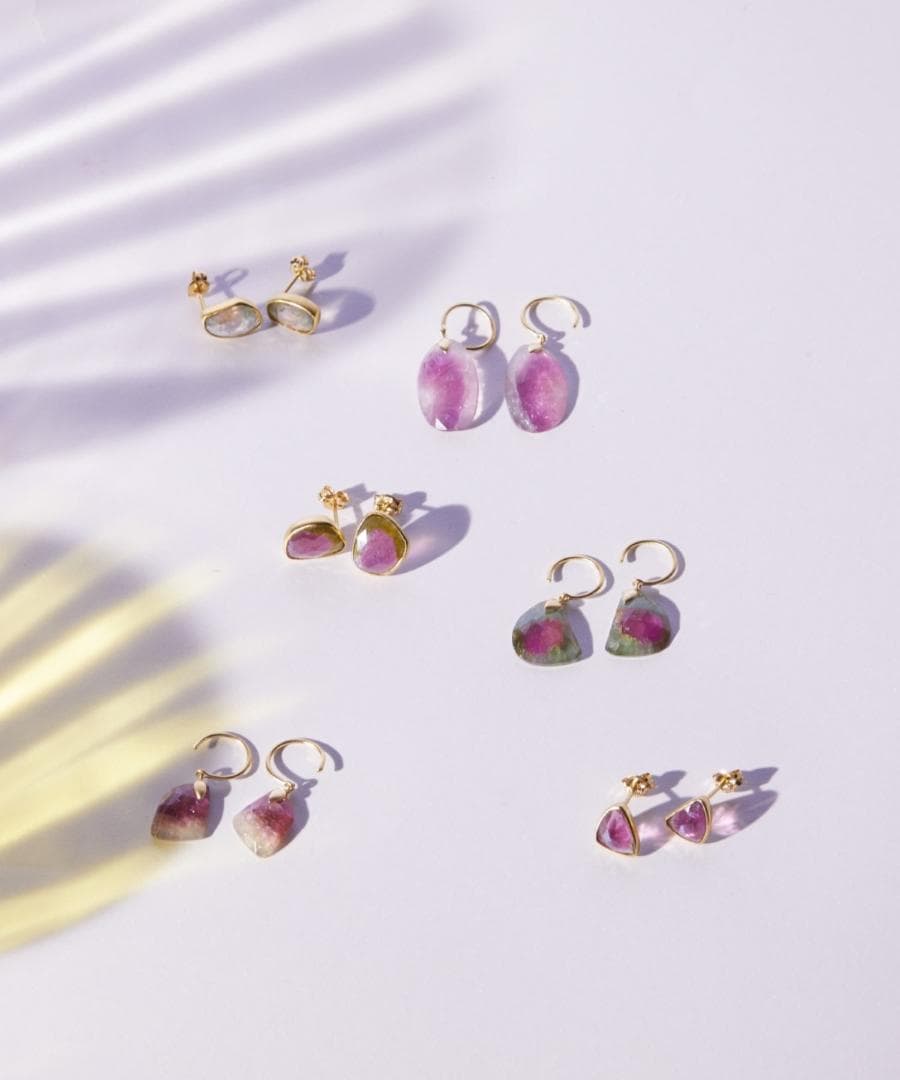 artida oud バイカラートルマリン スウィング ピアス k10 - メルカリ