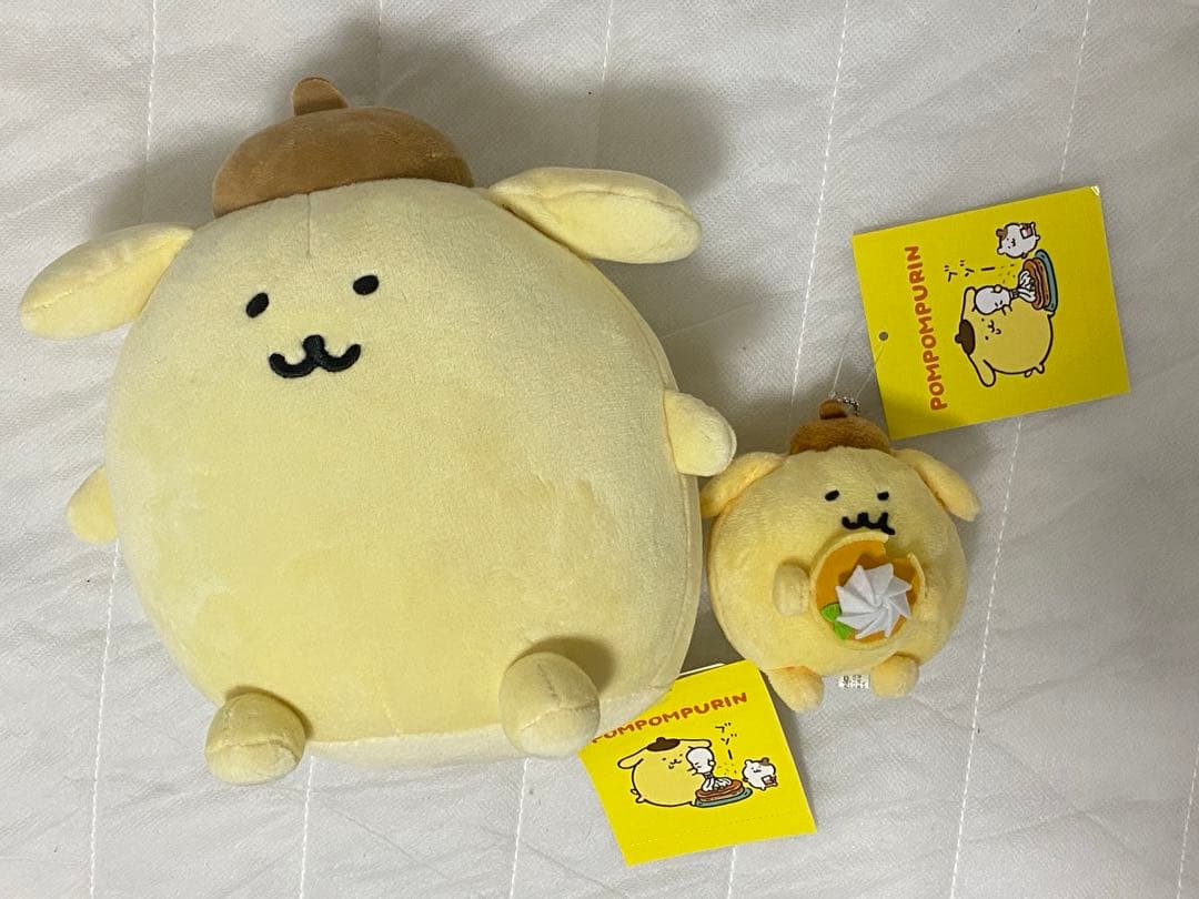 ナガノ×サンリオキャラクターズ　ポムポムプリンぬいぐるみ(M)、マスコット ナガノ×サンリオキャラクターズ ぬいぐるみM（ポムポムプリン