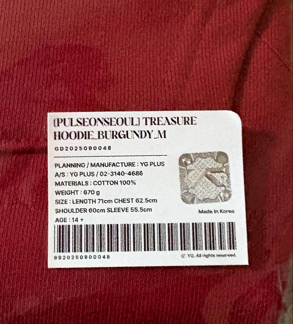 新品未開封 M】TREASURE PULSE ON ソウルコン フーディー TREASURE