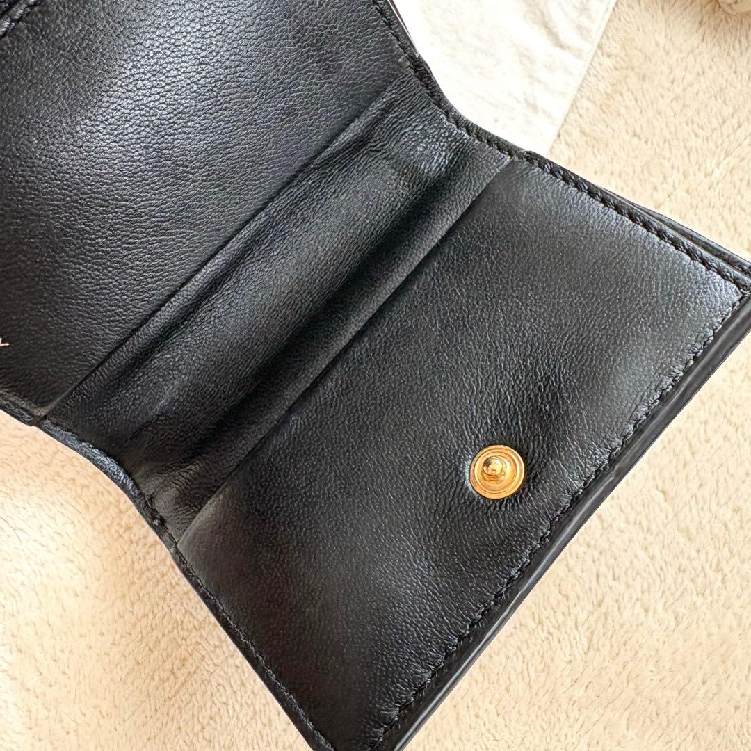 美品✨MARNIマルニ　サファイアーノ三つ折り財布 コンパクトミニ財布