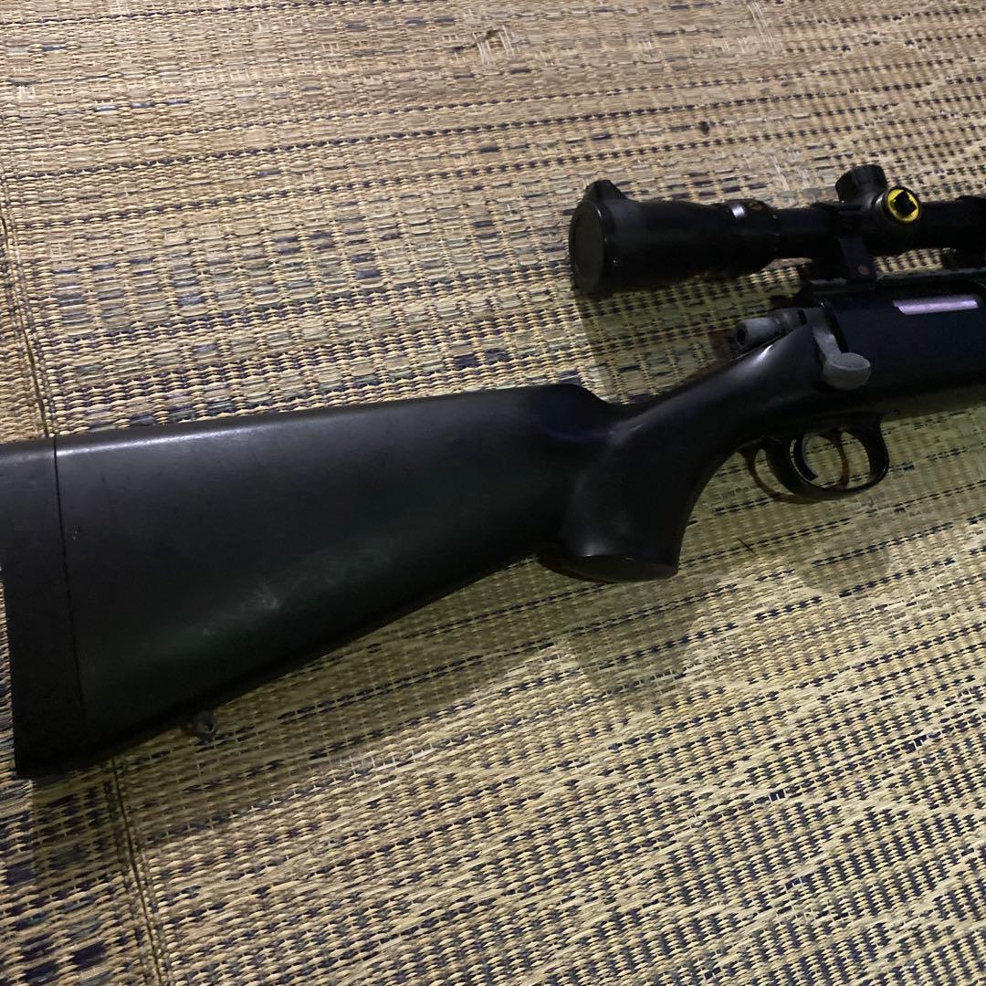 ジャンク品　スナイパーライフル ブラック スコープ付き
