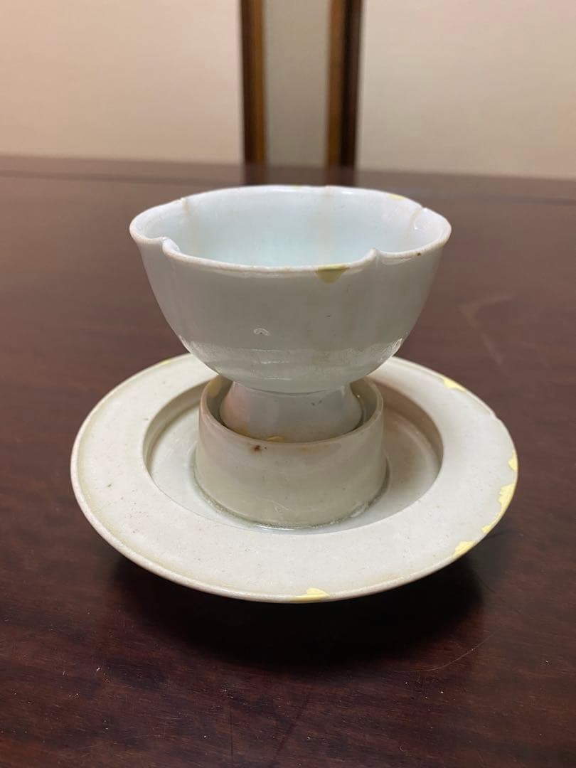 中国 宋 湖田窯 青白磁 盃 盃台