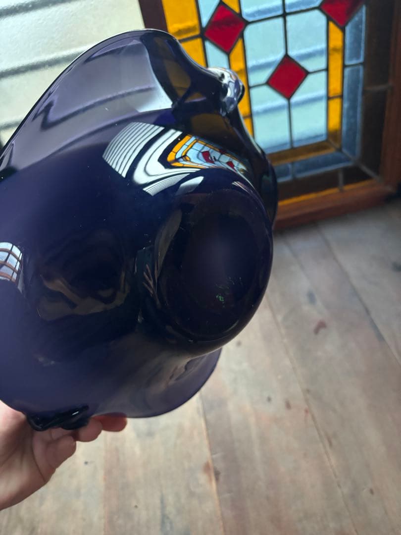 マルティーニ ガラス花器｜深紫の揺らぎが美しいヴィンテージフラワー