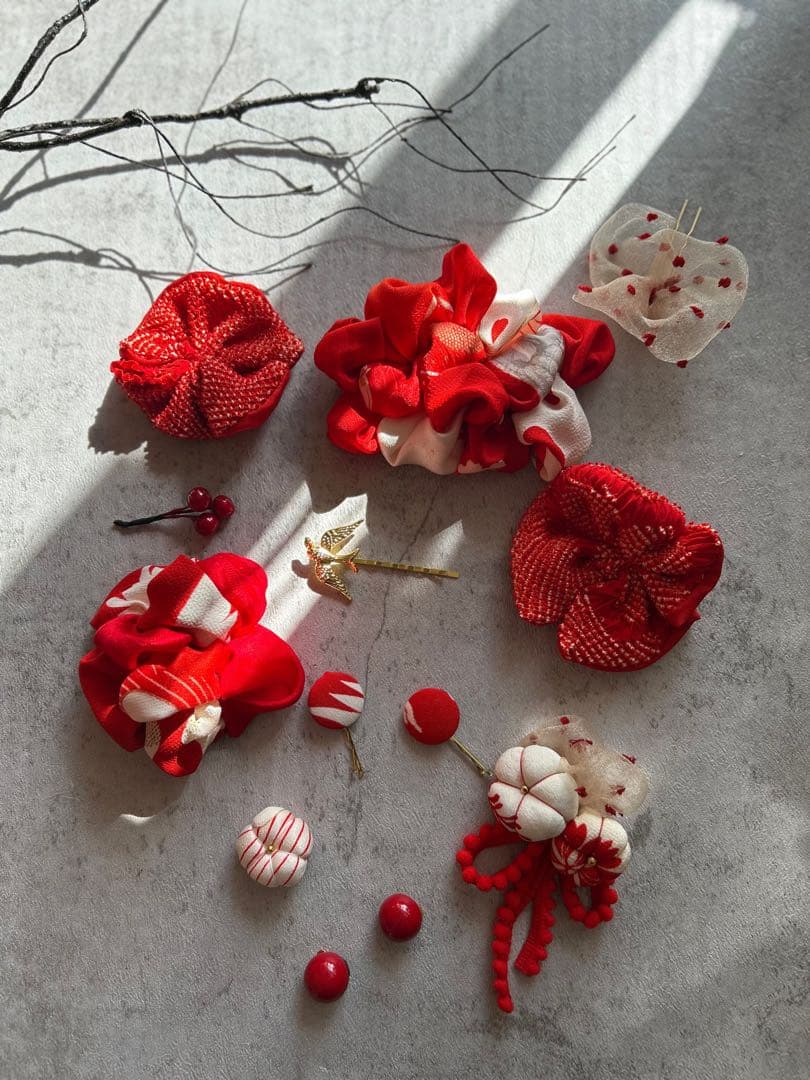 w*4様 七五三　七五三髪飾り　ヘッドドレス　着物髪飾り　リメイク髪飾り　043