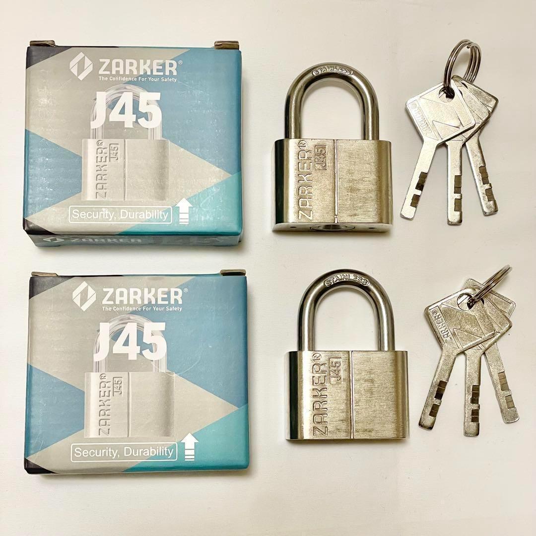 ZARKER ザーカー J45 2個セット ステンレス スチール 防錆 南京錠