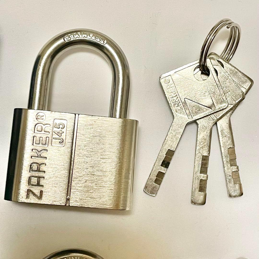 ZARKER ザーカー J45 2個セット ステンレス スチール 防錆 南京錠