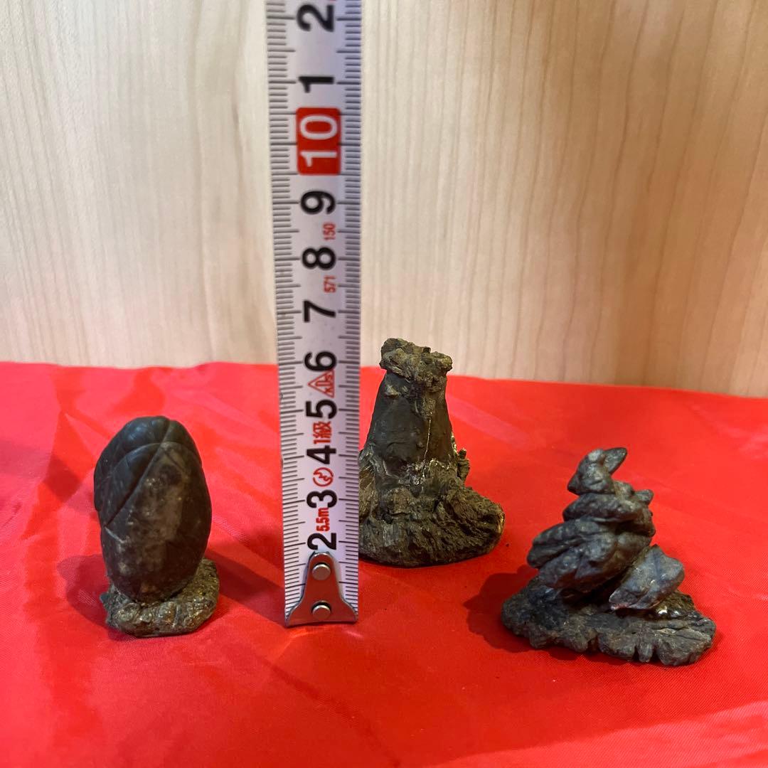 和歌山古谷石3点セット】自然石 盆石 鑑賞石 置物 天然石 美術品
