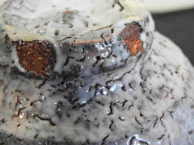 玉隆山　吉田萩苑造　萩茶碗　共箱　MA489