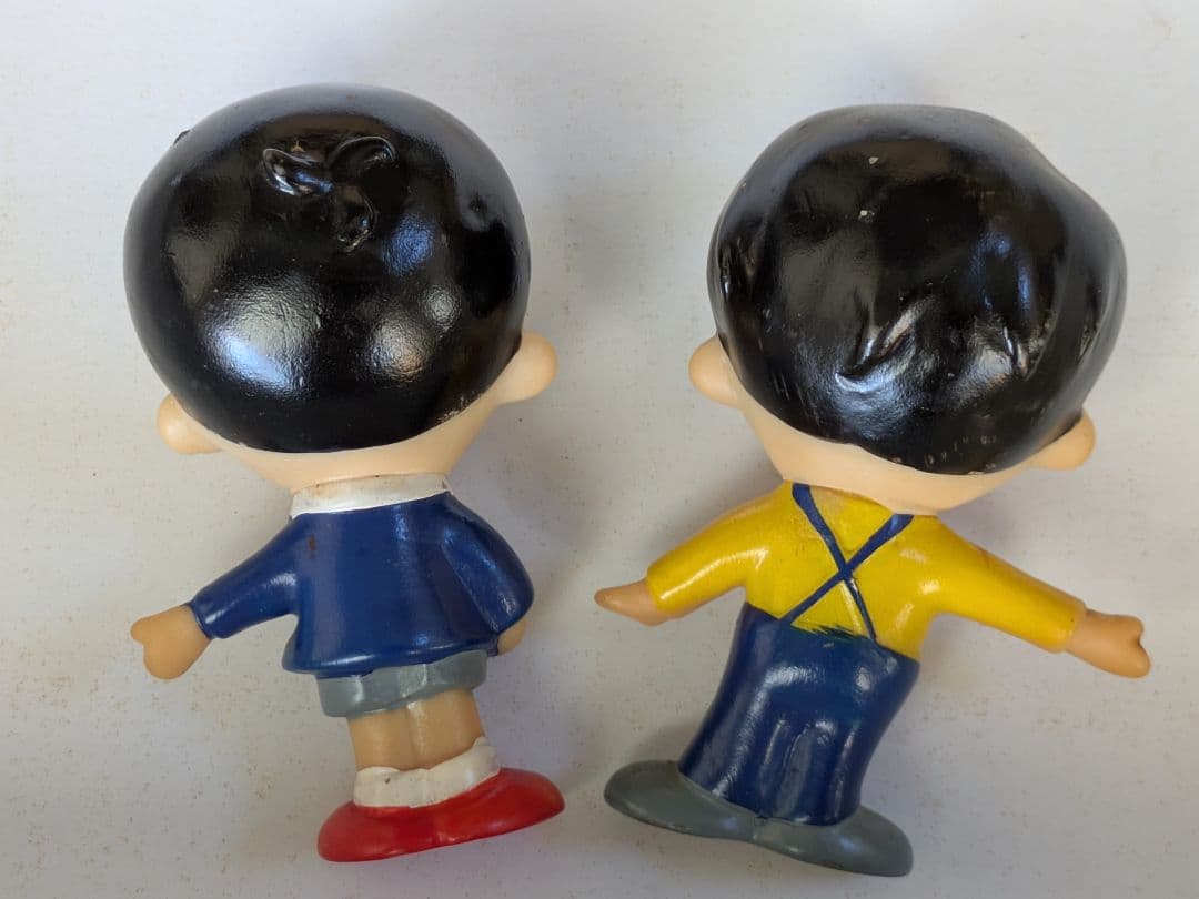 は*ら様 昭和30年代　初代ヤン坊マー坊天気予報キャラクター人形　ビニール製