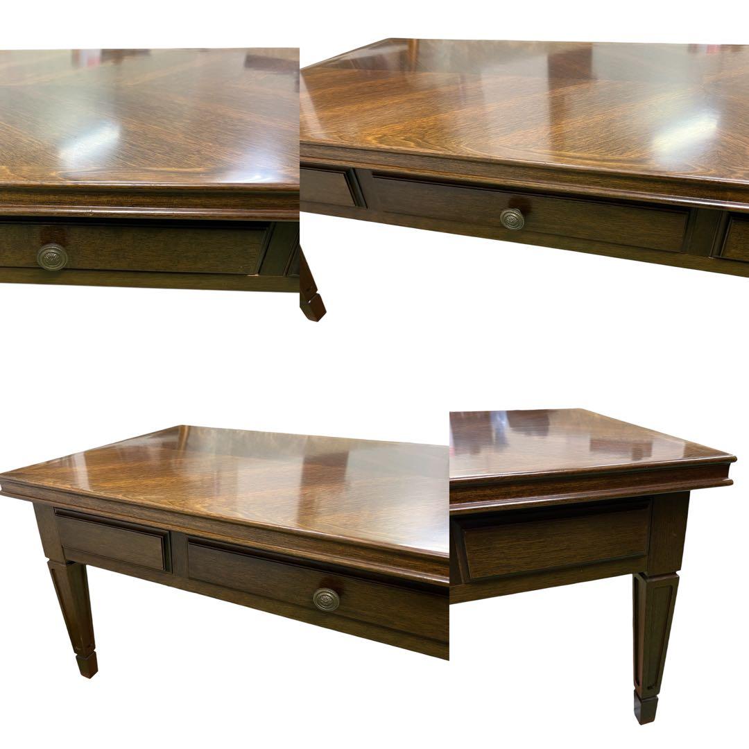 最高級ライン】コスガ家具 New England 矢羽根貼り センターテーブル