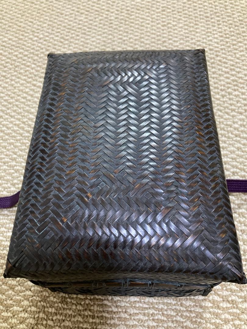 島田竹宝斎 竹工芸作家 竹編御所籠一式揃 茶箱 高級茶 島田竹宝斎 竹
