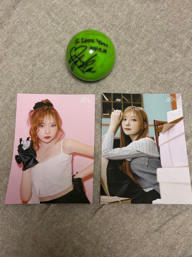 NiziU マユカ 直筆サインボールFace to Face宇都宮フォトカード付