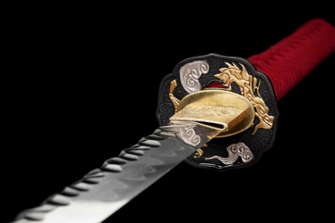 【石紋竜武士】 古兵器 刀装具 日本刀　模造刀 居合刀 武士道 鑑賞用 美術刀