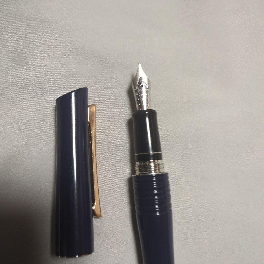 パイロット　万年筆　バンブー　BAMBOO　ネイビー　 希少14Ｋ585 刻印