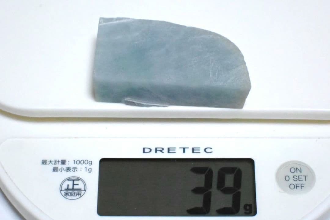 糸魚川翡翠 39グラム 市振海岸 青 原石 送料無料
