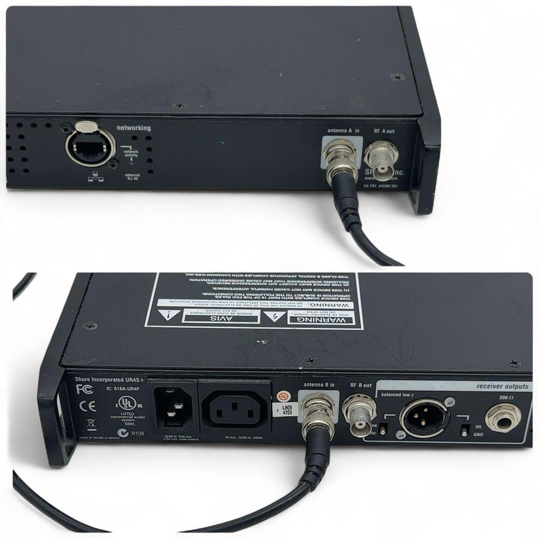 超希少 SHURE シュアー UR4S+ UHF ワイヤレスマイクレシーバー