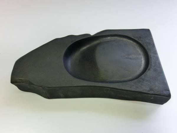硯■那智黒 古い硯石 硯箱 書道道具 大振り 大きい硯石 17.9cm 840ｇ