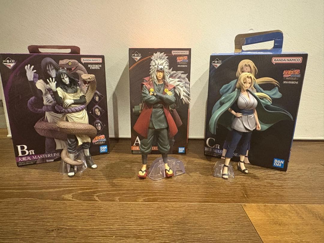 NARUTO一番くじ】 伝説の三忍 自来也 大蛇丸 綱手 セット