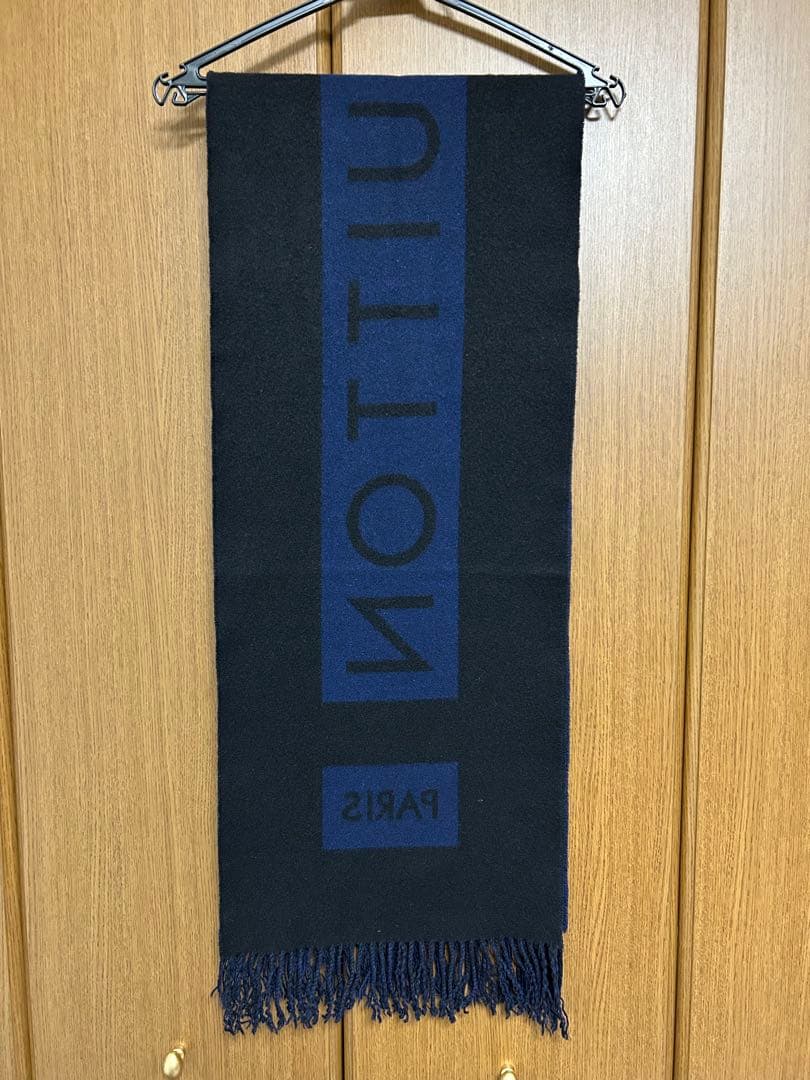 ルイヴィトン マフラー エシャルプ バローダ カシミヤ100% ネイビー