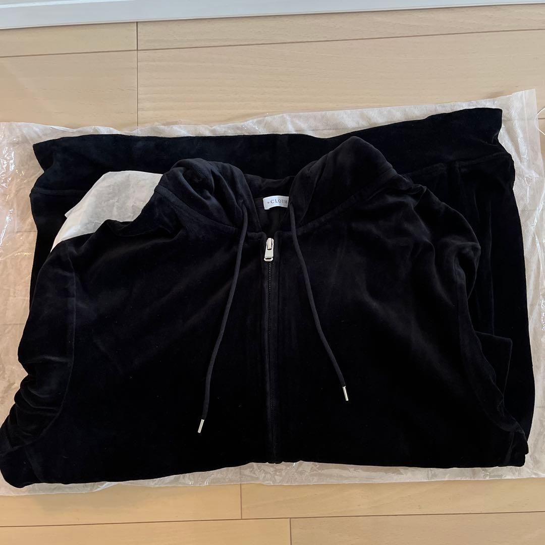 ＋CLOTHET クロスクローゼット ベロアフーディ