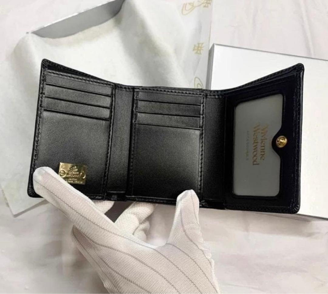 VVW 3つ折り財布 ブラック/ゴールドロゴ-154 - メルカリ