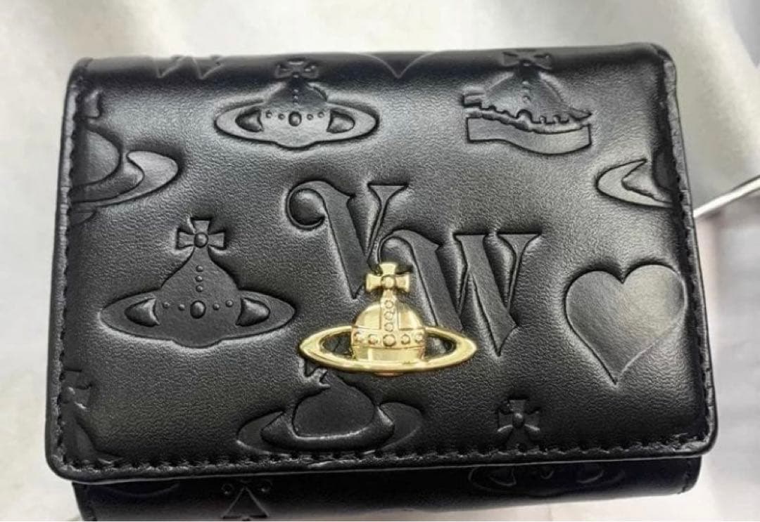 VVW 3つ折り財布 ブラック/ゴールドロゴ-154 - メルカリ