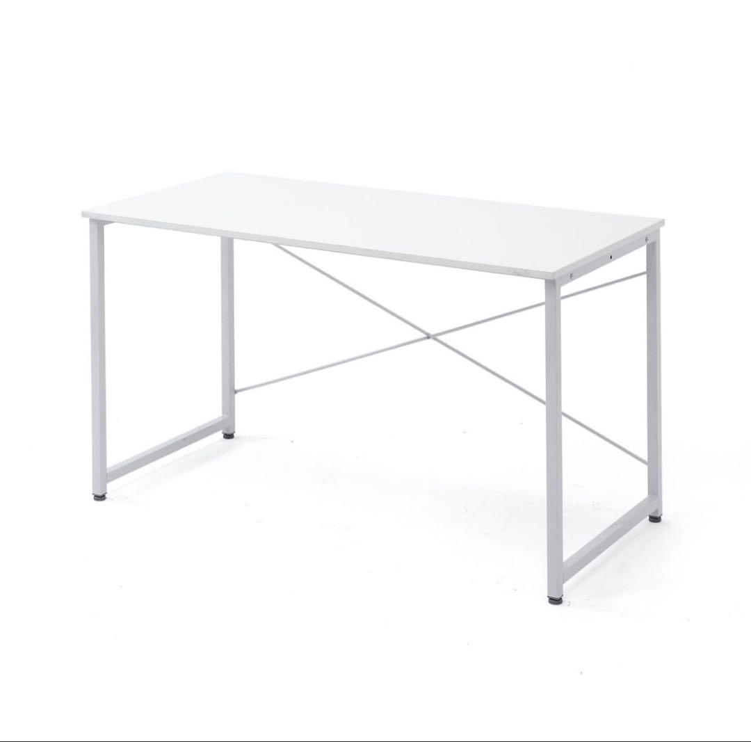 サンワダイレクト　ホワイト パソコンデスク シンプル