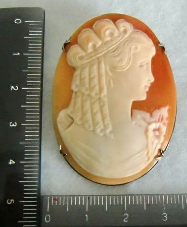 天然シェルカメオペンダントヘッド&ブローチ・宝石鑑別書付